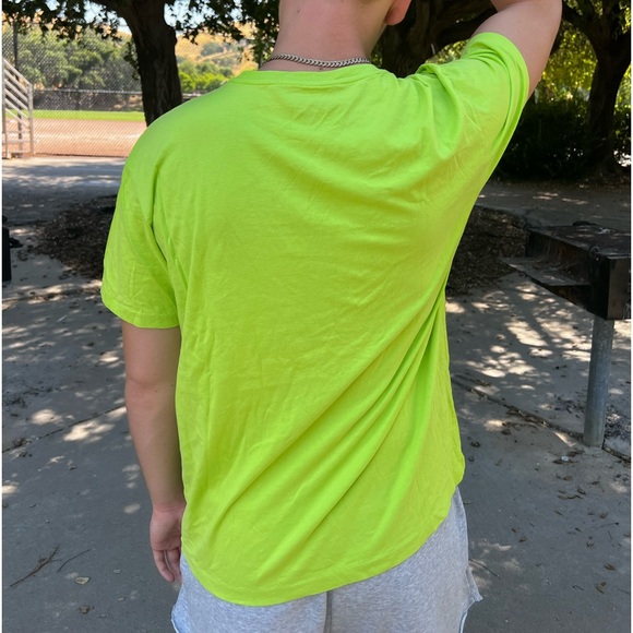 POLO RALPH LAUREN MEN CLASSIC FIT CREW NECK CHEST POCKET T SHIRT GREEN LIME PONY - Picture 5 of 16